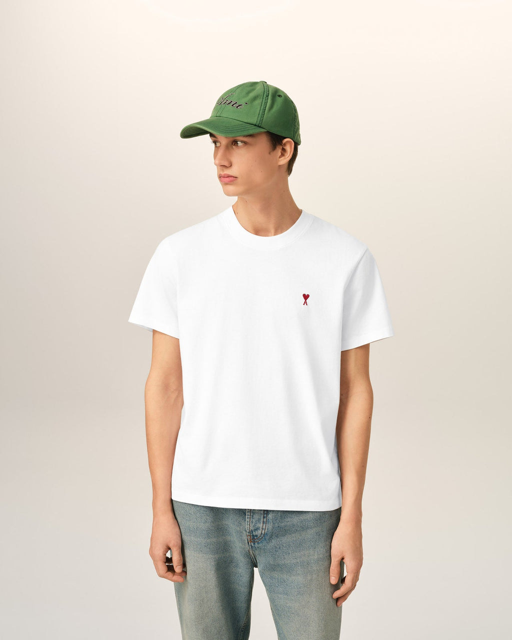GREY COTTON AMI DE COEUR T-SHIRT
