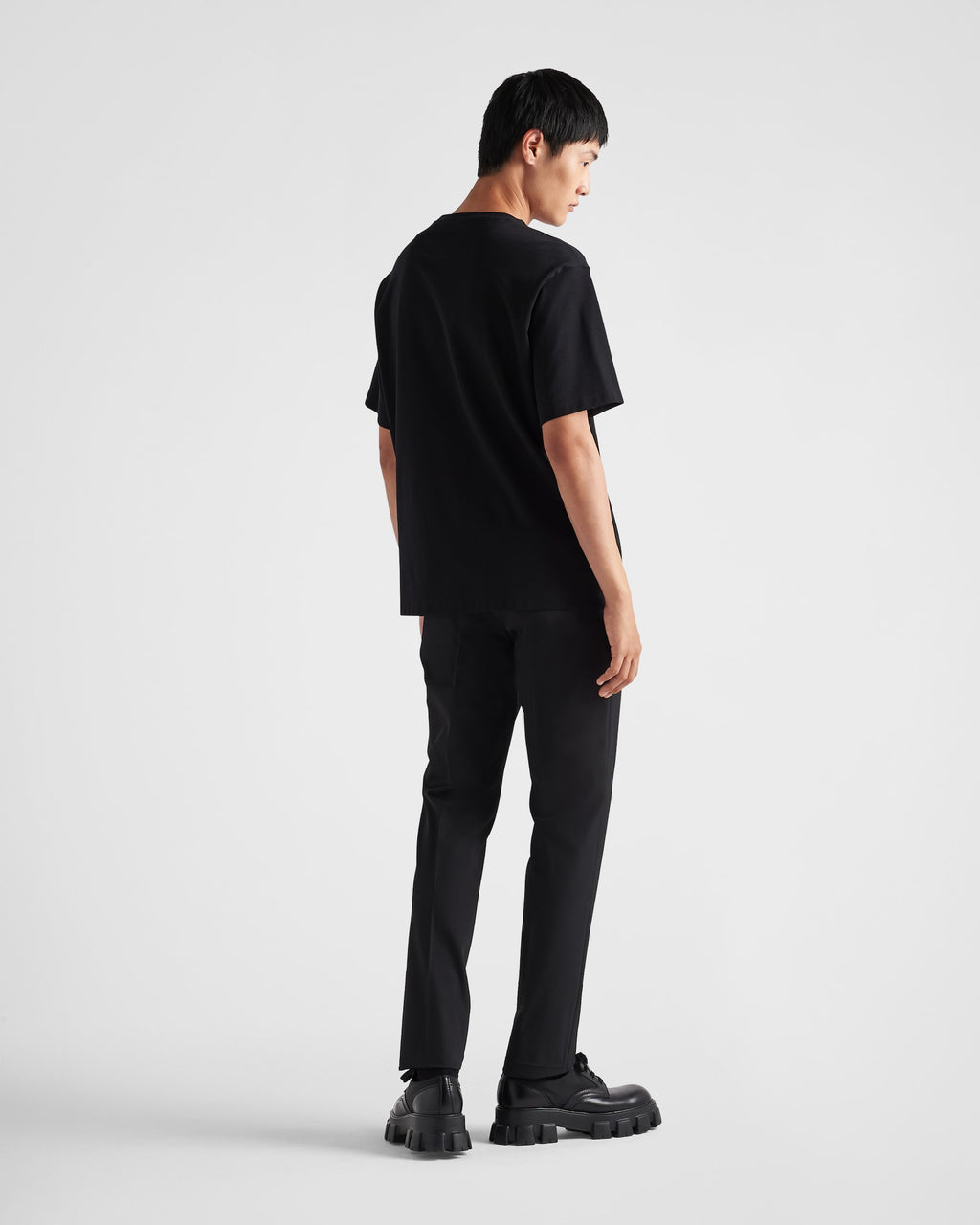Prada black cotton T-shirt features