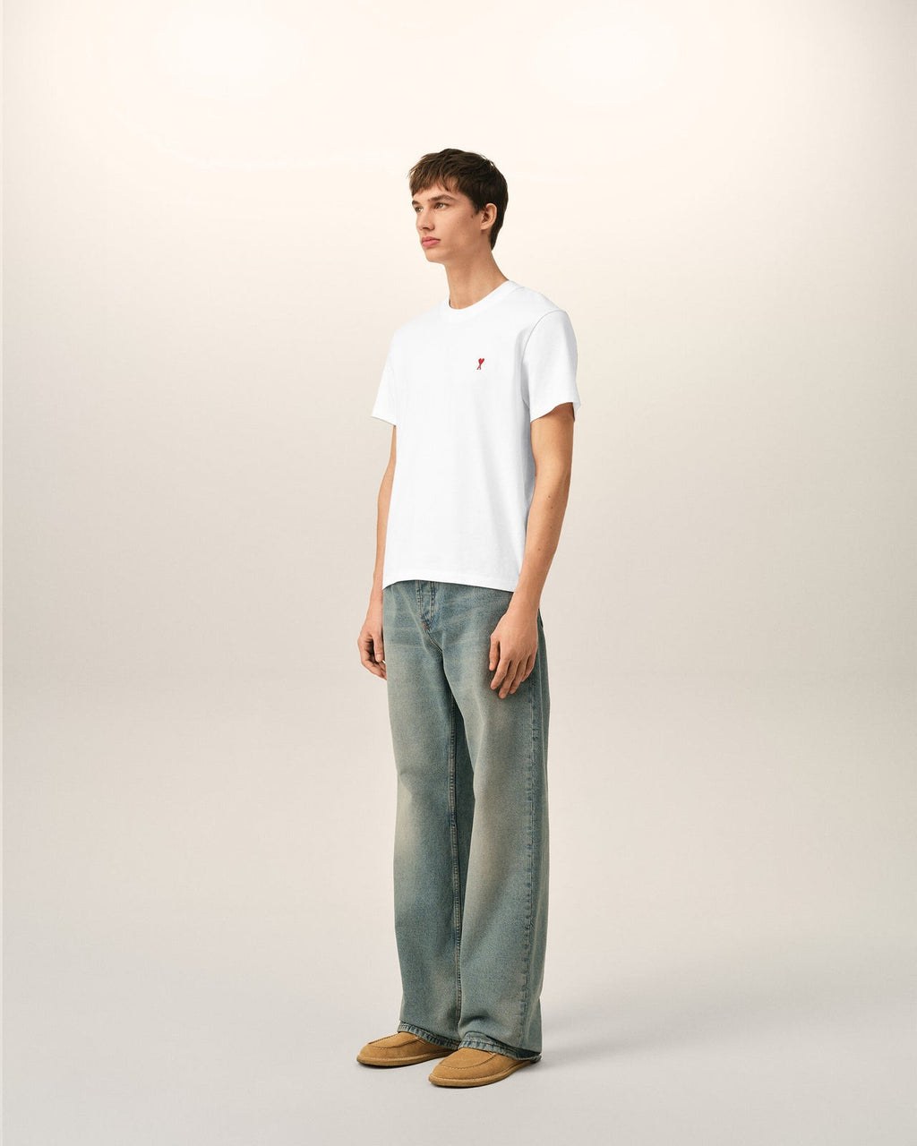 GREY COTTON AMI DE COEUR T-SHIRT