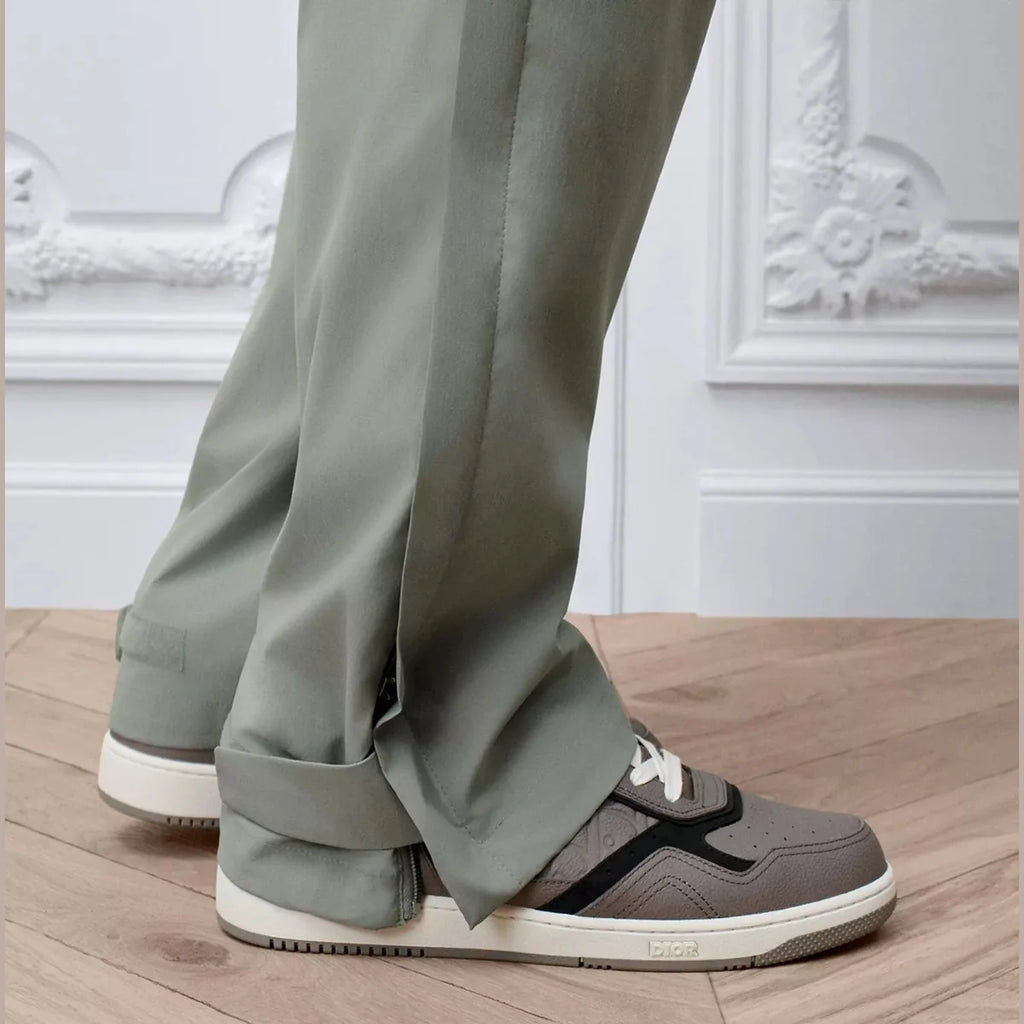 Espadrilles Dior - B27 Uptown basse - Cuir Grainé Gris