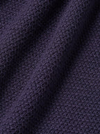 DARK INDIGO ZEGNA BLUE PREMIUM COTTON POLO SHIRT