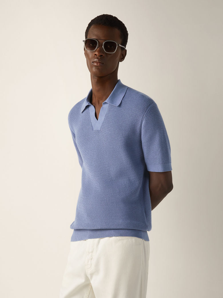 Zegna Lilac Premium Cotton Polo Shirt