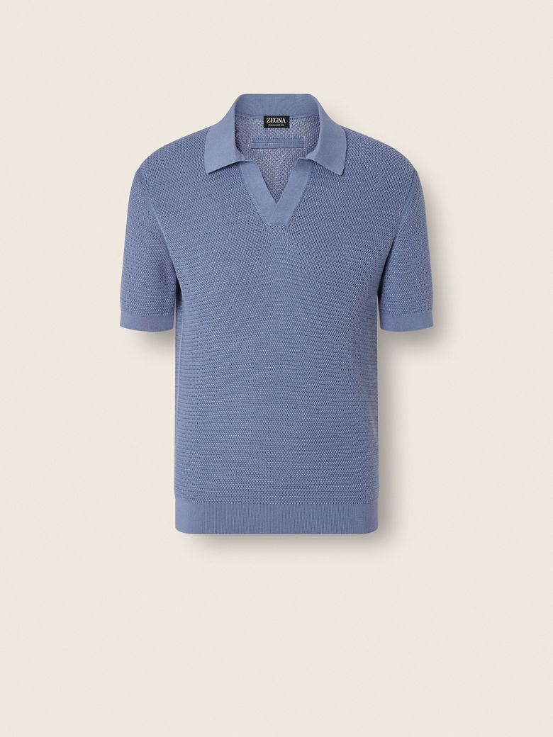 Zegna Lilac Premium Cotton Polo Shirt