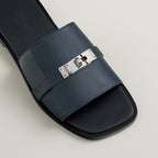 Hermès Gabriel men's sandals dark blue