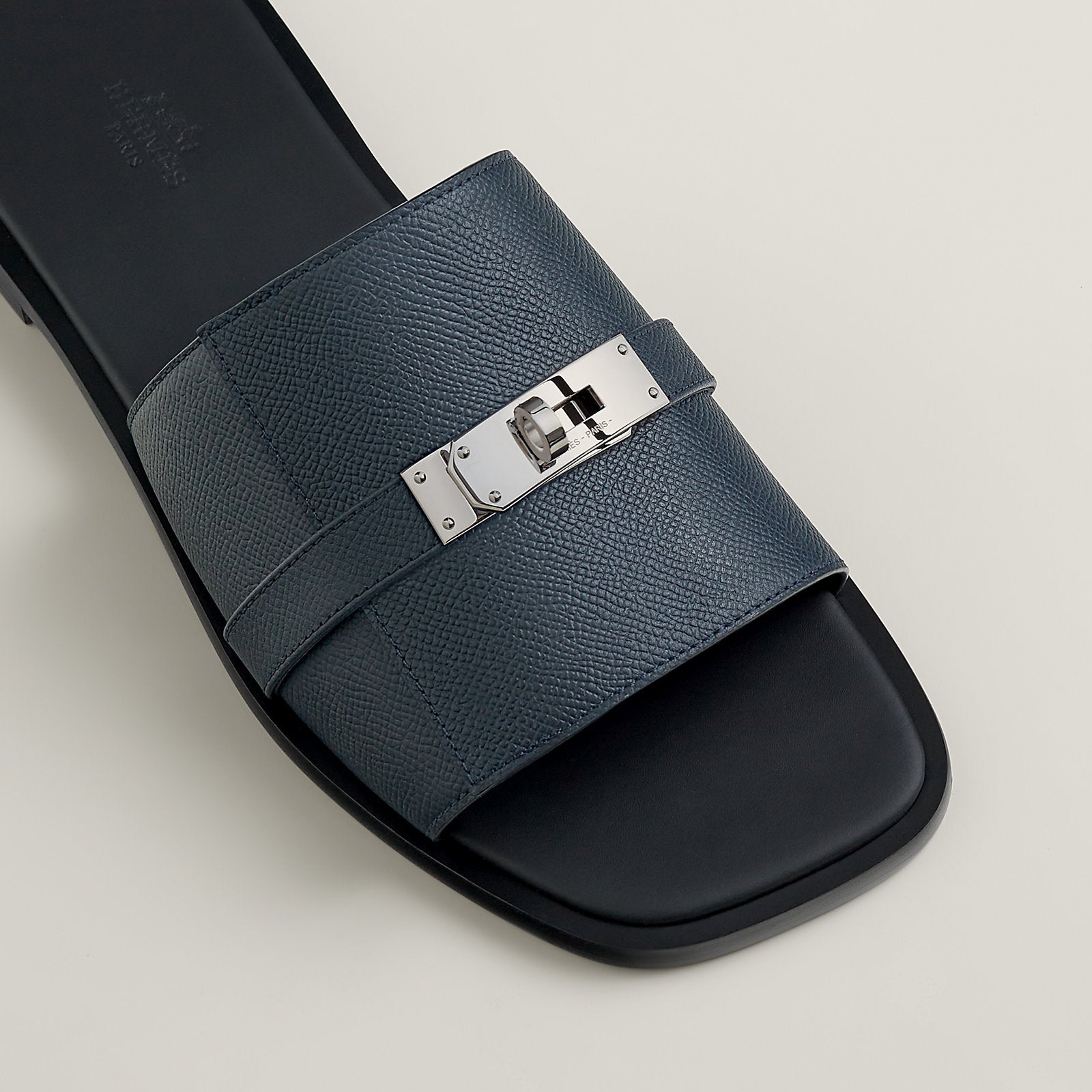 Hermès Gabriel men's sandals dark blue