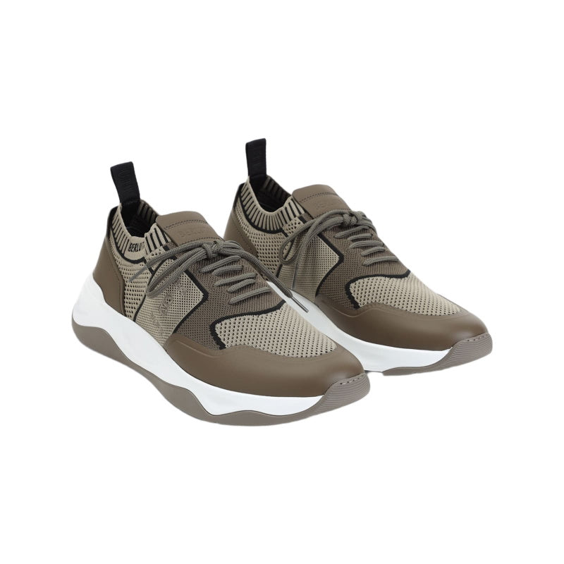 Berluti Shadow Sneakers in a beige and brown color palette