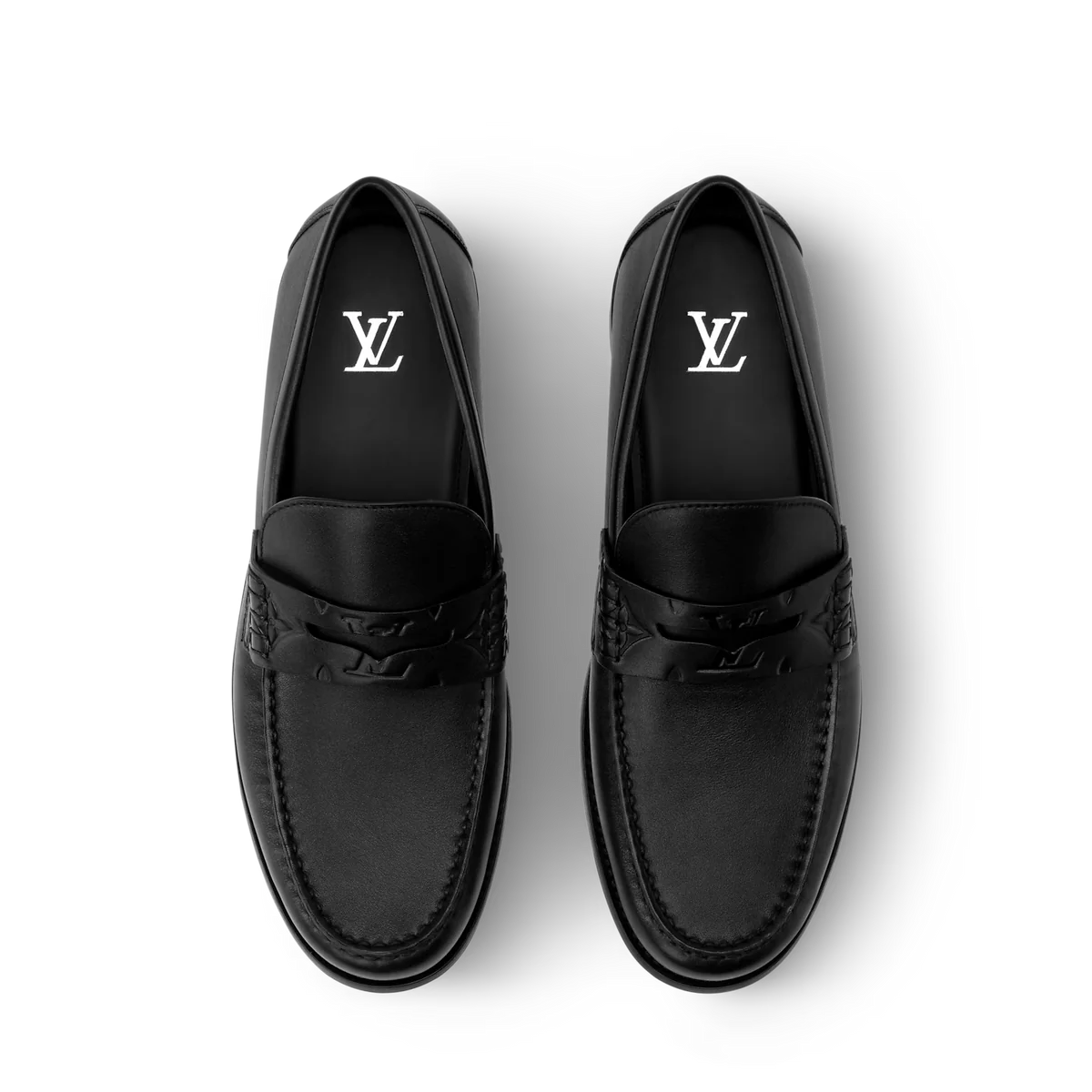 Mocassins Louis Vuitton - Major - Cuir lisse - Noir