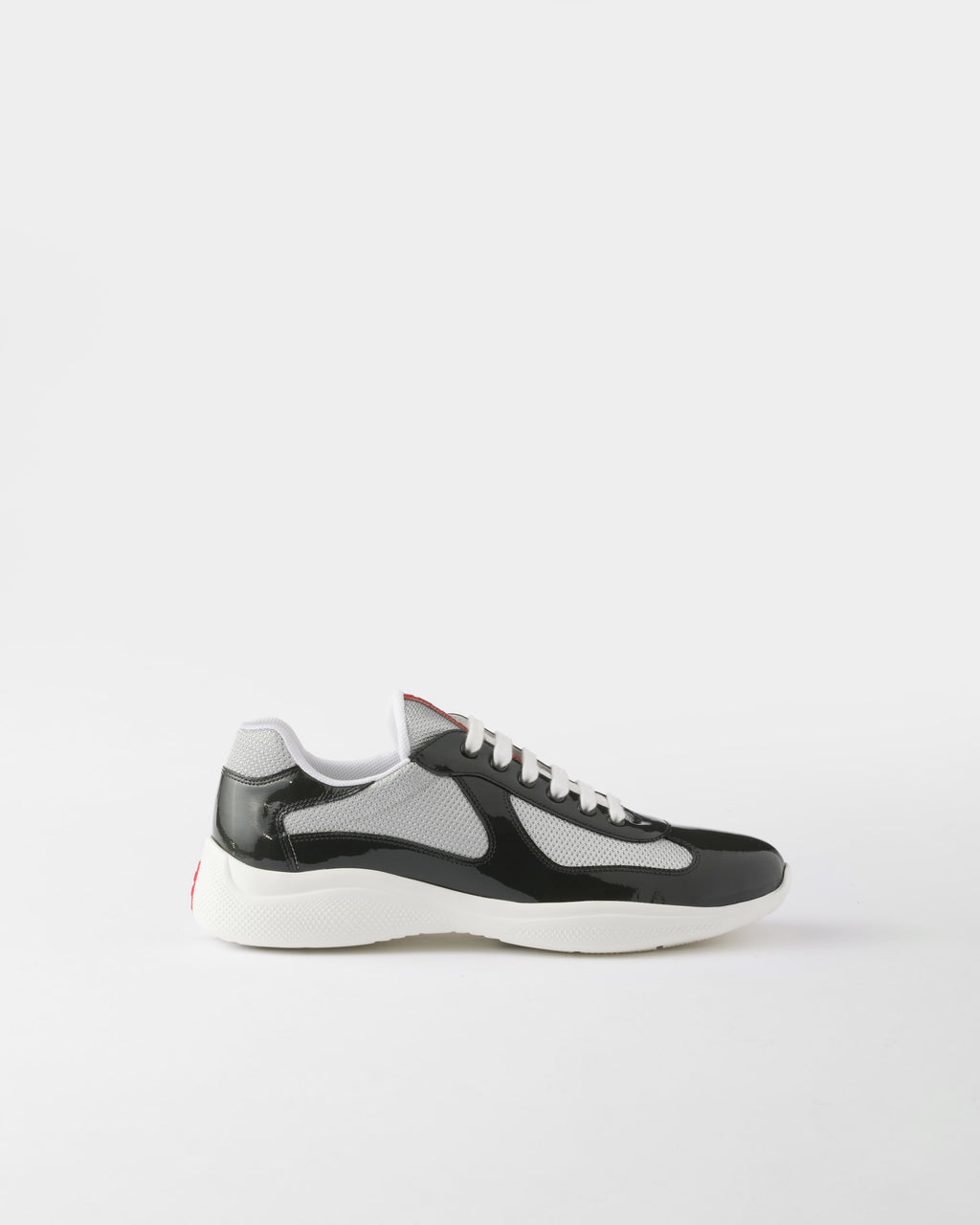 Prada America's Cup Sneakers in anthracite grey and silver
