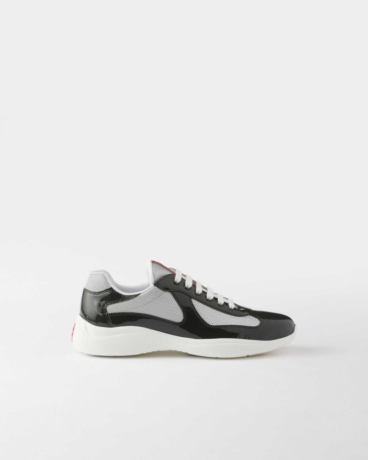 Prada America's Cup Sneakers in anthracite grey and silver