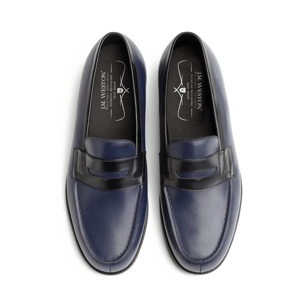 Mocassins J. M WESTON - 180 - Bleu Marine