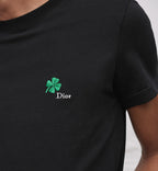 T-Shirt with Dior Clover Embroidery, Regular Fit