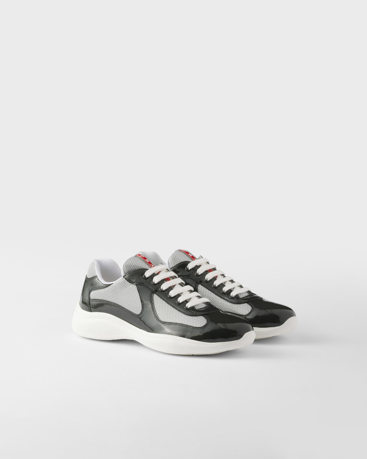 Prada America's Cup Sneakers in anthracite grey and silver