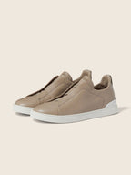 LIGHT TAUPE TRIPLE STITCH™ SECONDSKIN SNEAKERS