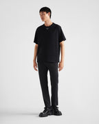 Prada black cotton T-shirt features