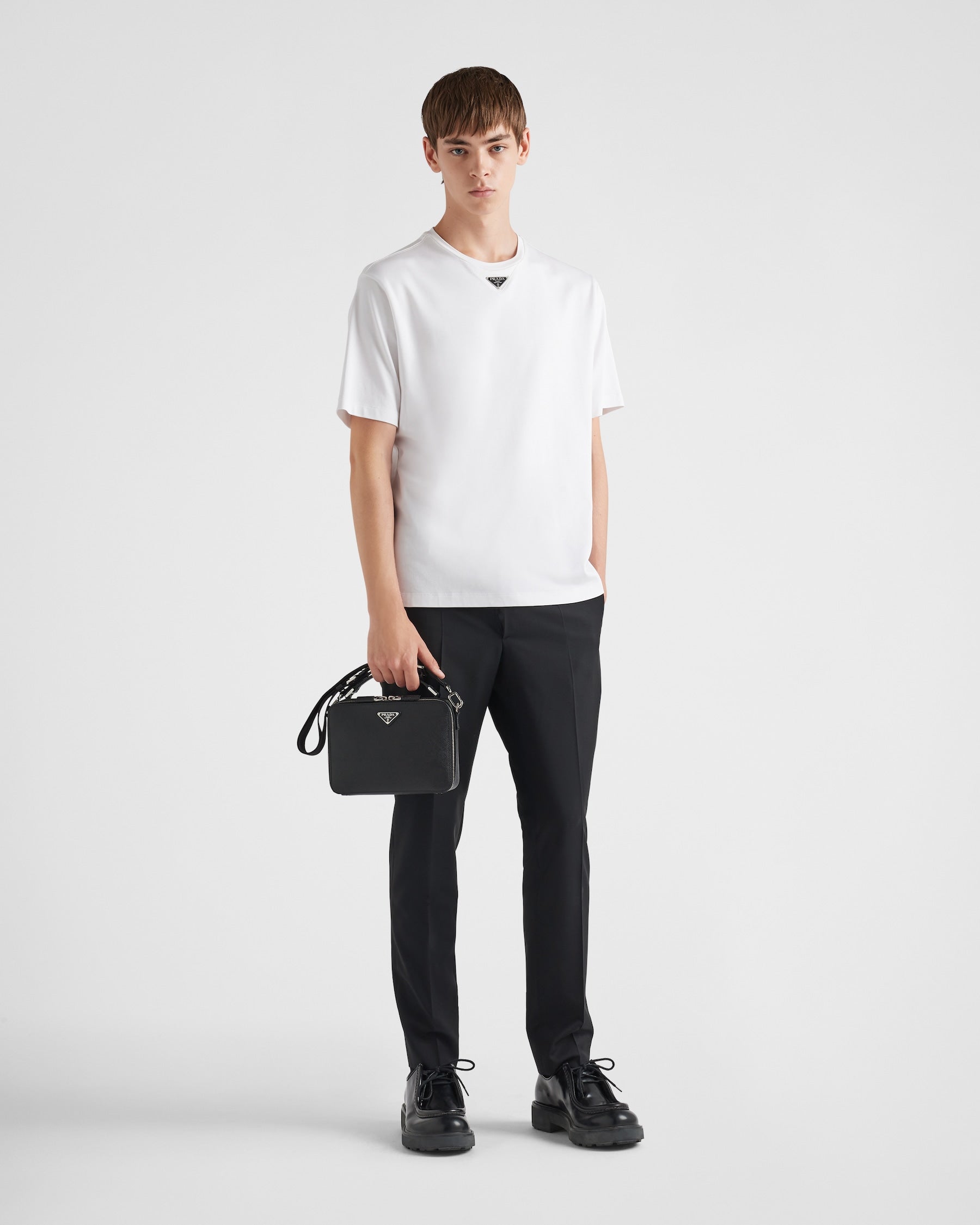 Prada white cotton t-shirt featuring