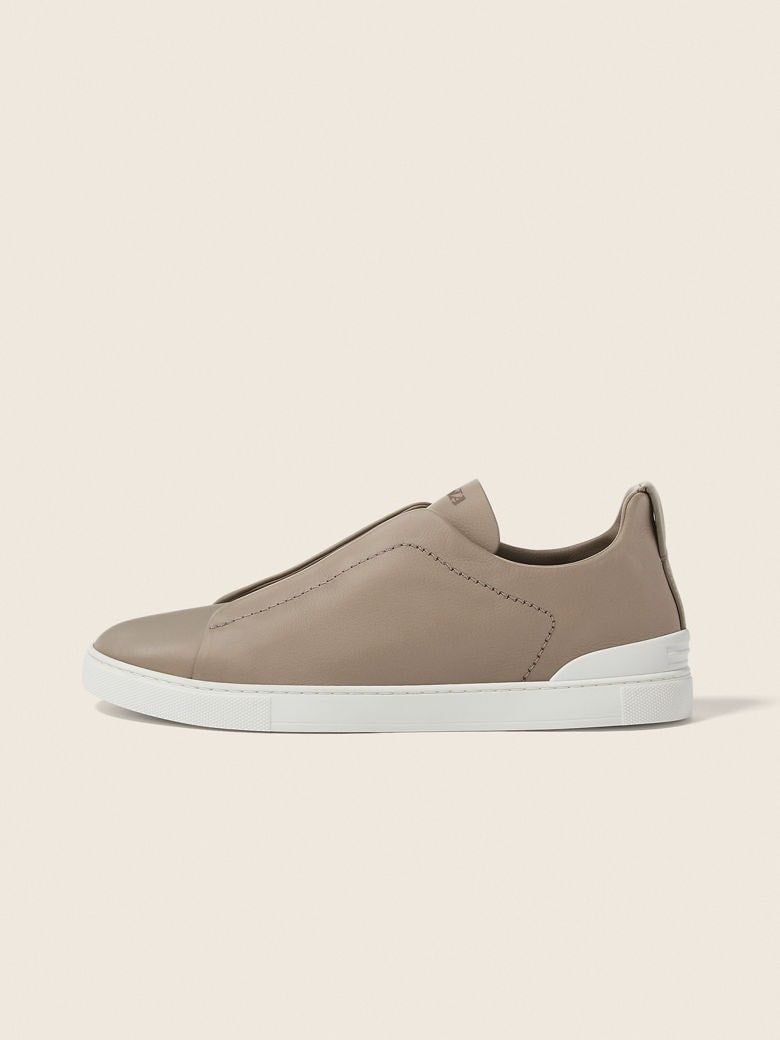 LIGHT TAUPE TRIPLE STITCH™ SECONDSKIN SNEAKERS