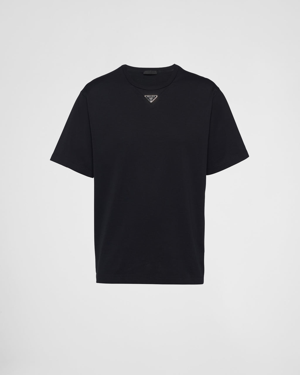 Prada black cotton T-shirt features