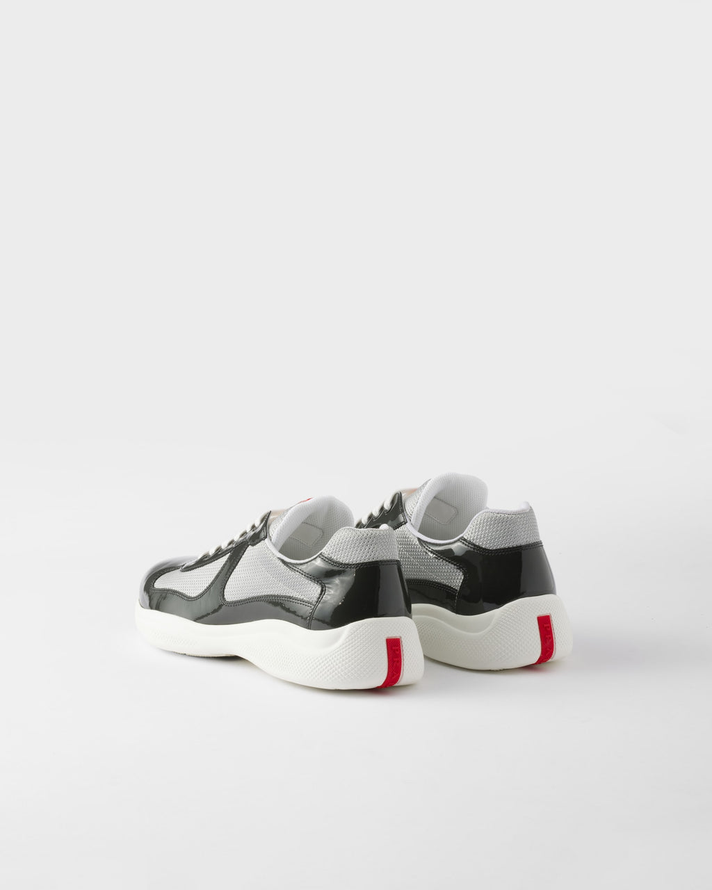 Prada America's Cup Sneakers in anthracite grey and silver