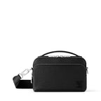the Louis Vuitton Avenue Messenger in black Taiga cowhide leather.