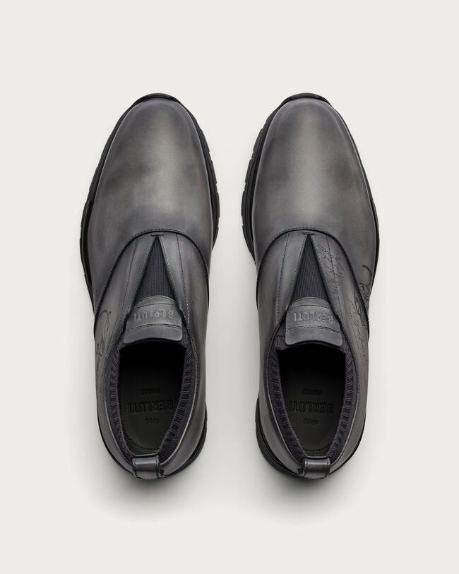 BERLUTI Fast Track Scritto Venezia Leather Slip-On