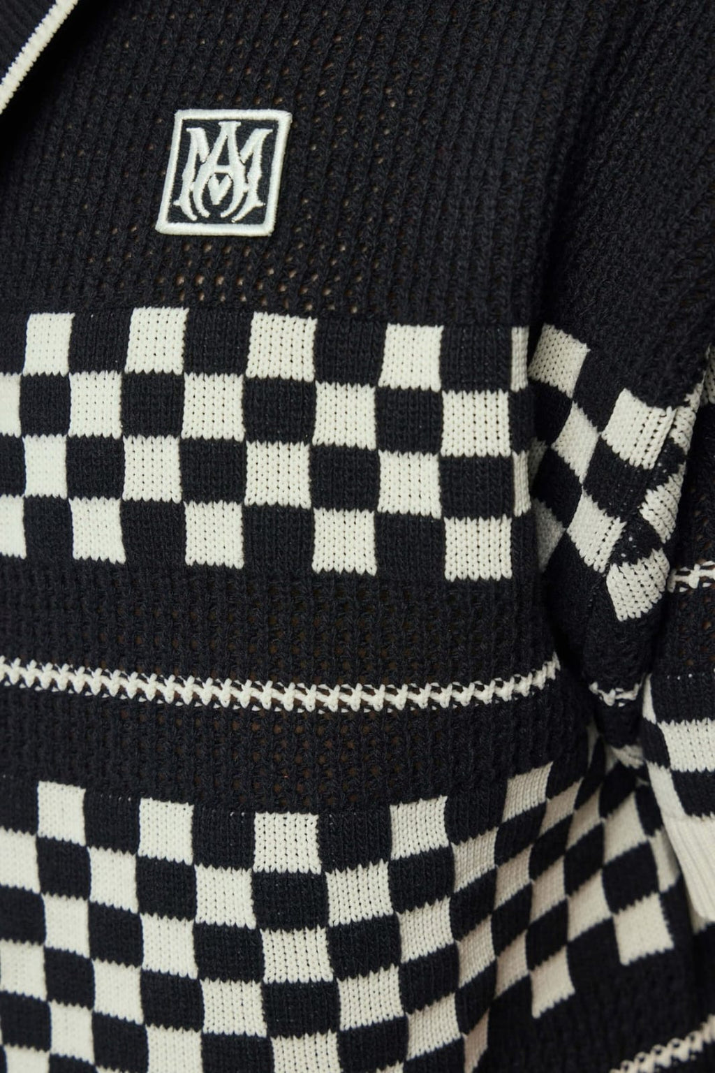Amiri Checkered Mesh Shirt.
