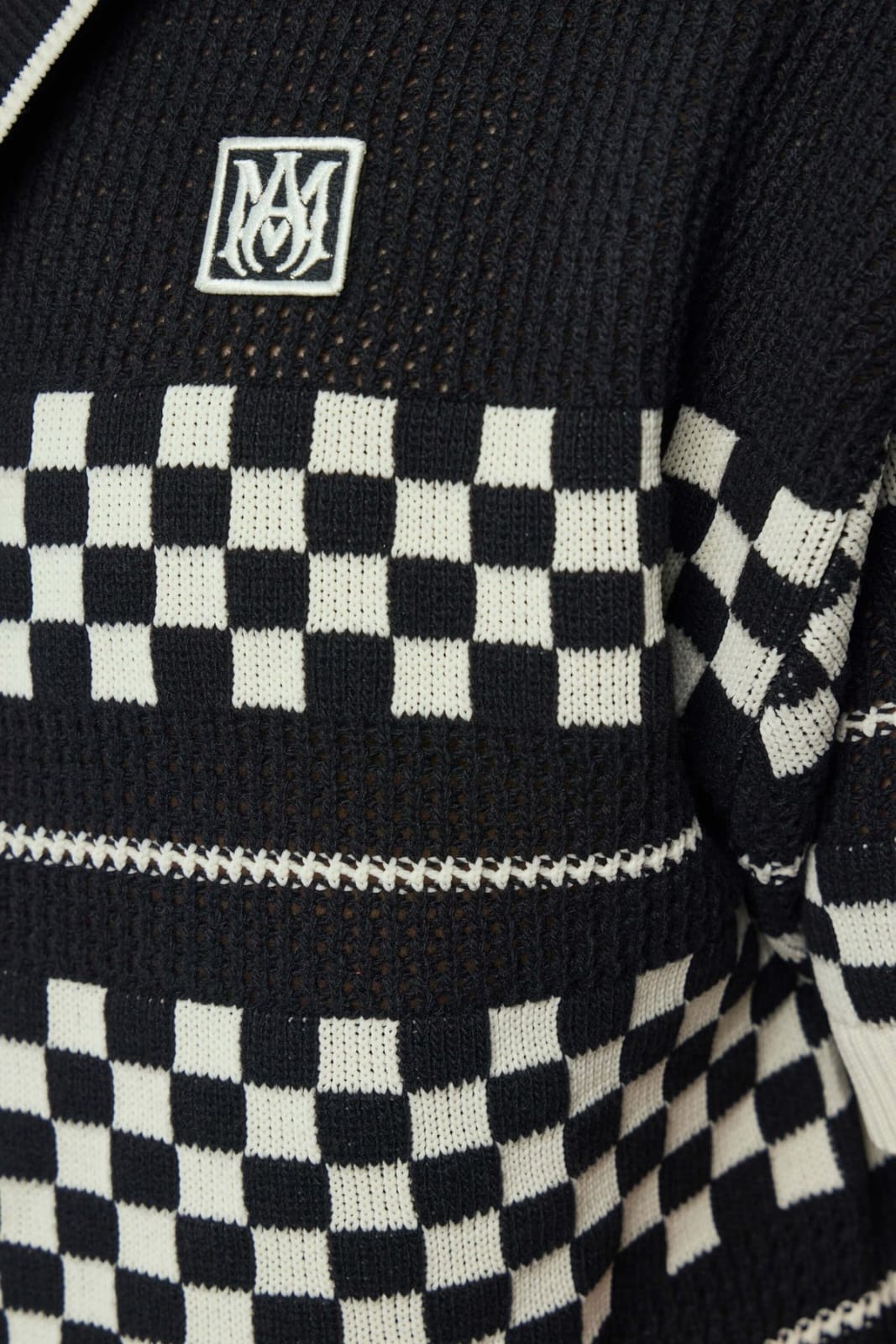 Amiri Checkered Mesh Shirt.