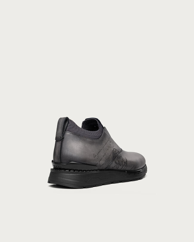 BERLUTI Fast Track Scritto Venezia Leather Slip-On